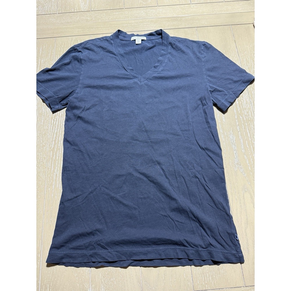 James‎ Perse Shirt V Neck  Navy Blue Cotton Women Size 00 Classic Minimalist